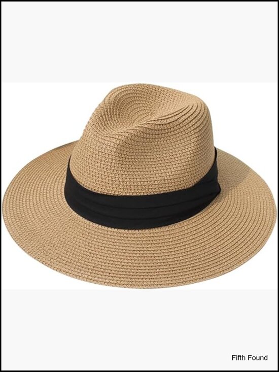 Women\'s Adjustable Straw Sun Hat UPF50+ Foldable Packable Beach Fedora main image 5